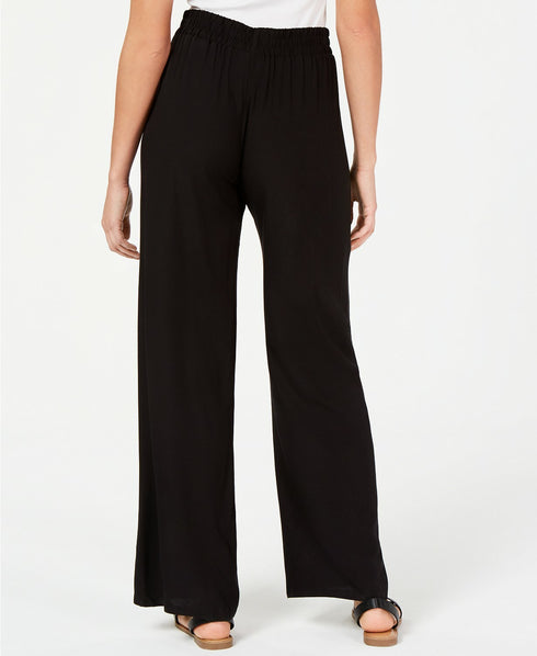 Be Bop Juniors Wide-Leg Soft Pants - Black Small Short